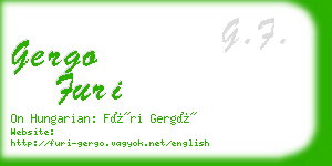 gergo furi business card